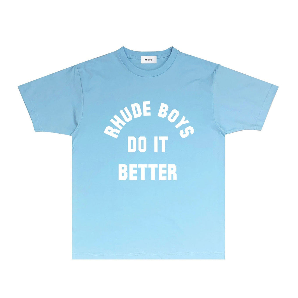 Rhude T-shirts Printed Trendy Pure Cotton