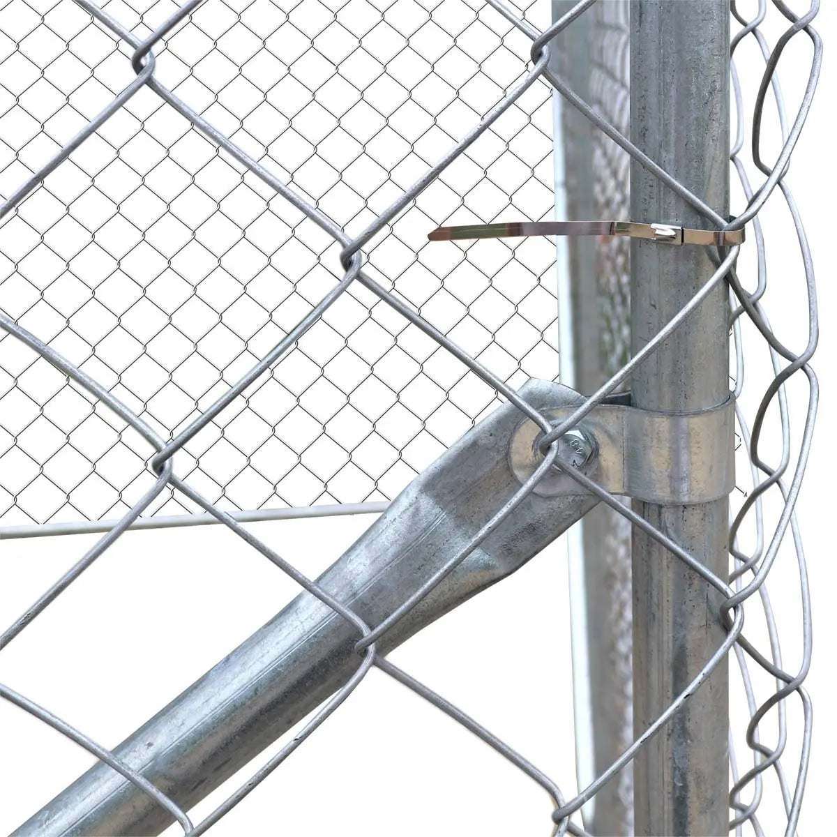 20' x 20' Outdoor Dog Kennel Playpen, Outdoor Dog Runner, Pet Exercise House, Lockable Gate, 6' Chain-Link Fence, TMG-DCP2020