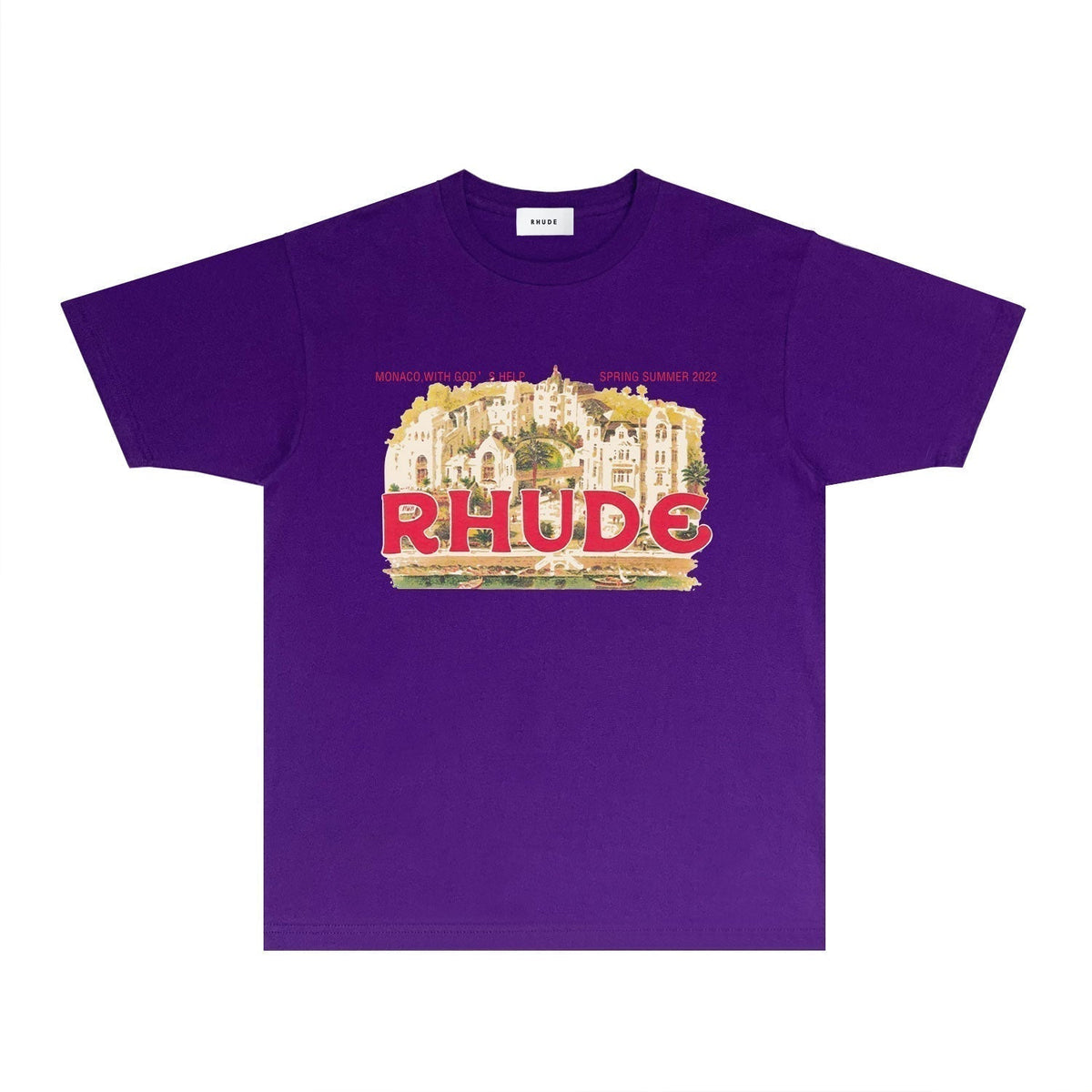 Rhude T-shirts Printed Trendy Pure Cotton