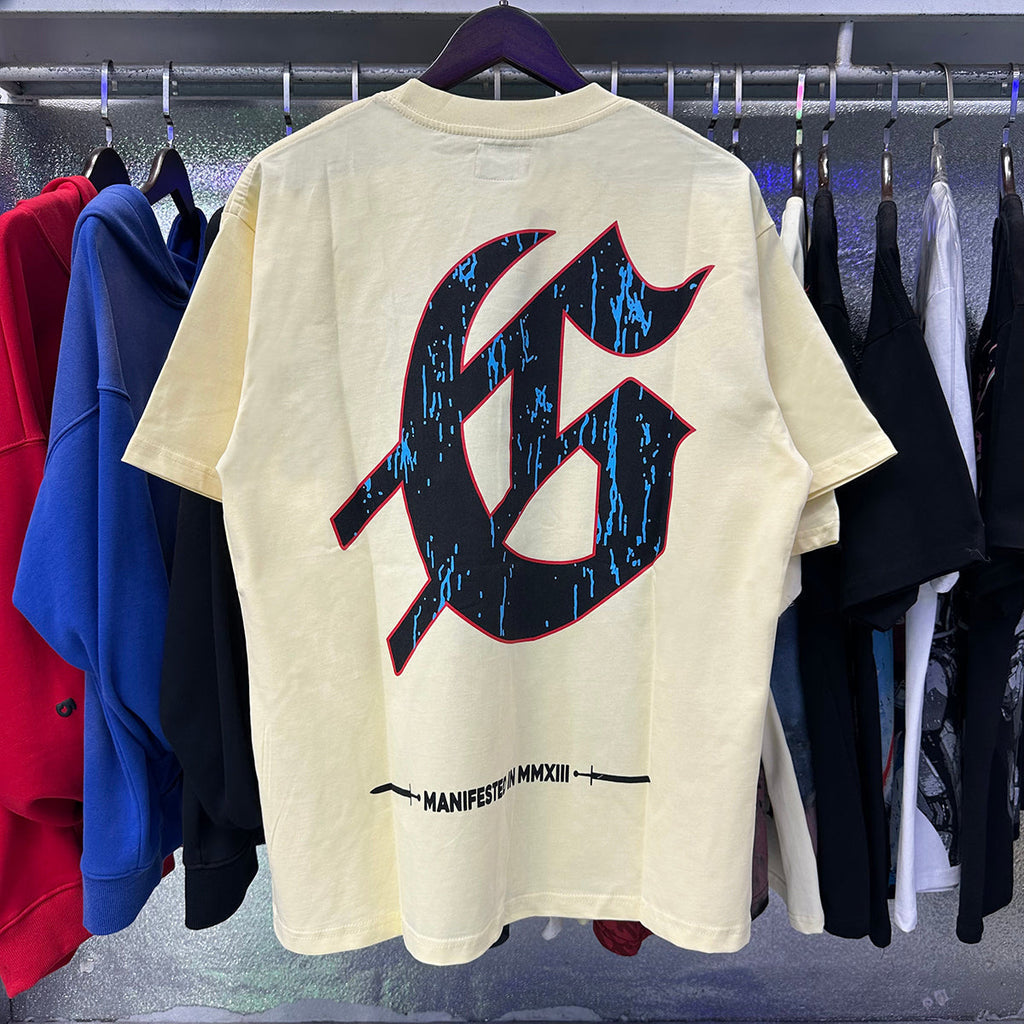 Godspeed T-shirts Skull Gentleman Rose Print Cotton Casual Short Sleeve Men and Women