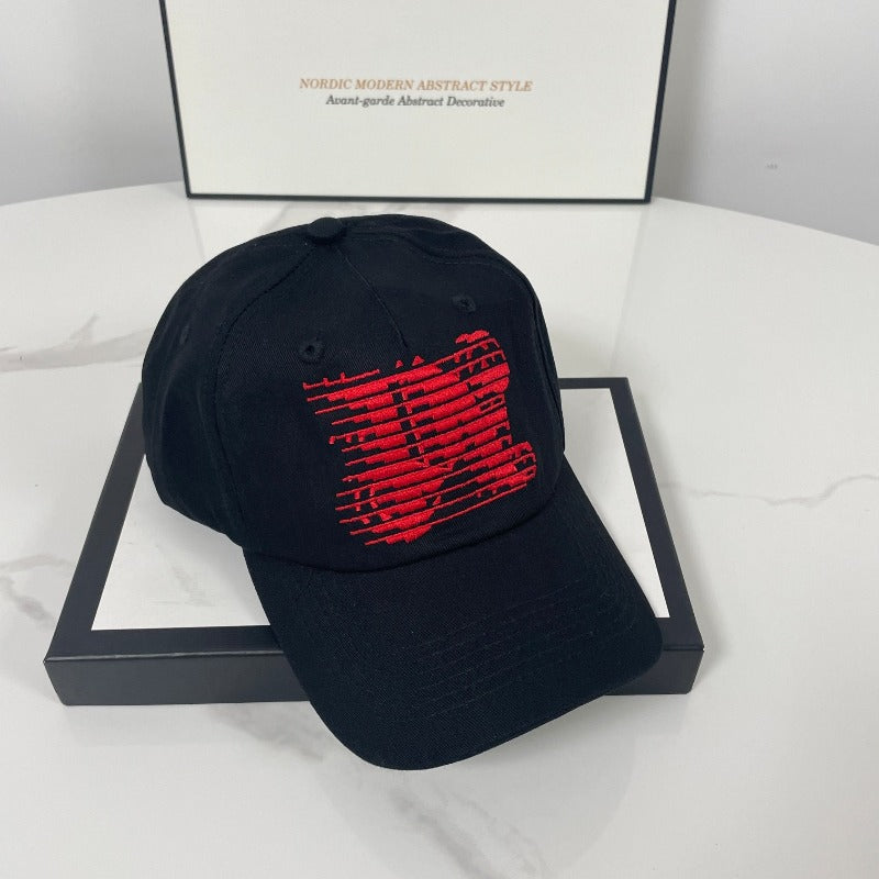 Palm Angels hats flame alphabet palm tree embroidered distressed baseball cap