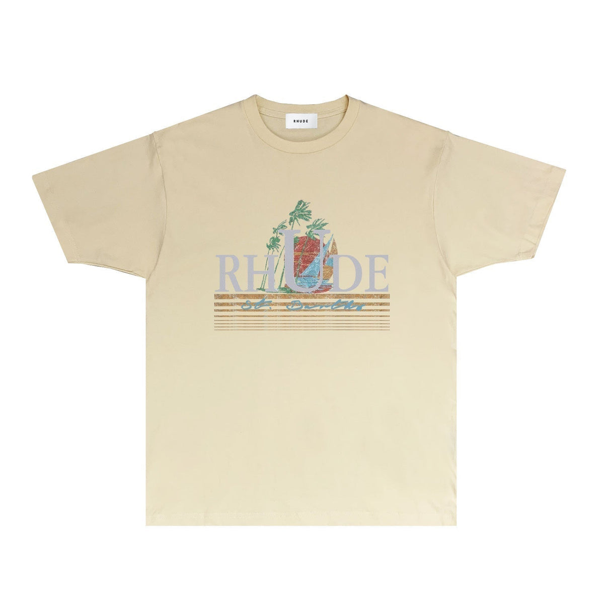 Rhude T-shirts Printed Trendy Pure Cotton