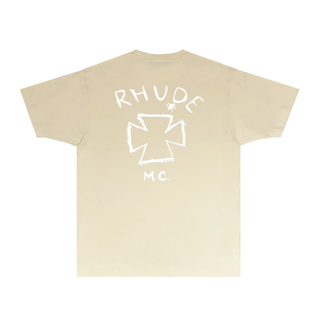 Rhude T-shirts Printed Trendy Pure Cotton