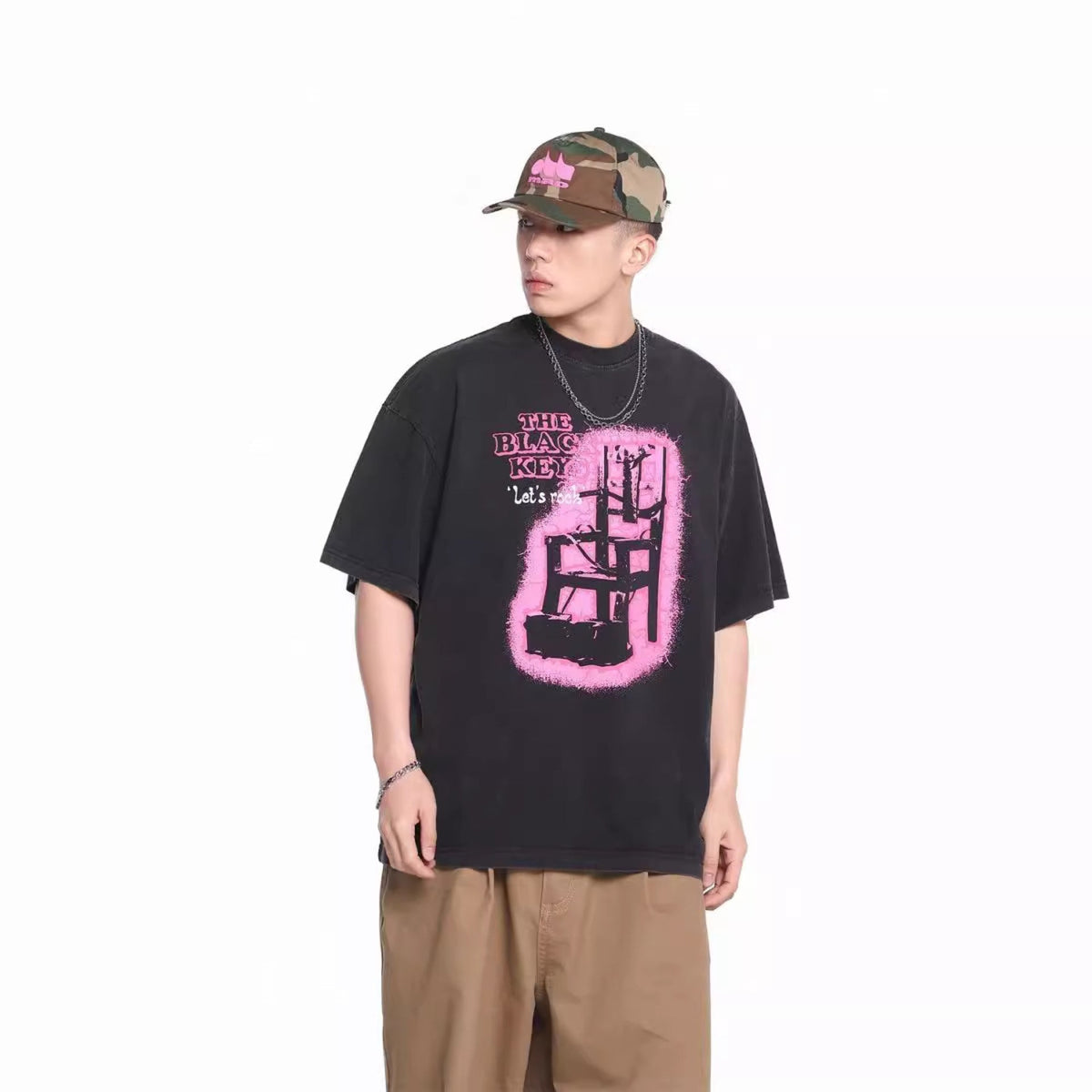 Gallery Dept T-Shirt Washed Vintage Seat Alphabet Short Sleeve T-Shirt