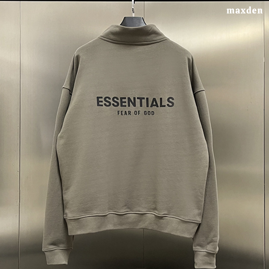 ESSENTIALS Half Zip Logo Sweatshirt