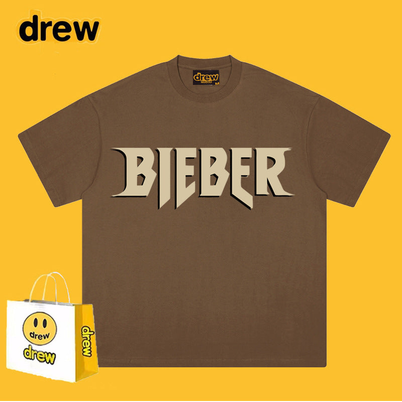 Drew T-shirts Loose Heavy Bieber