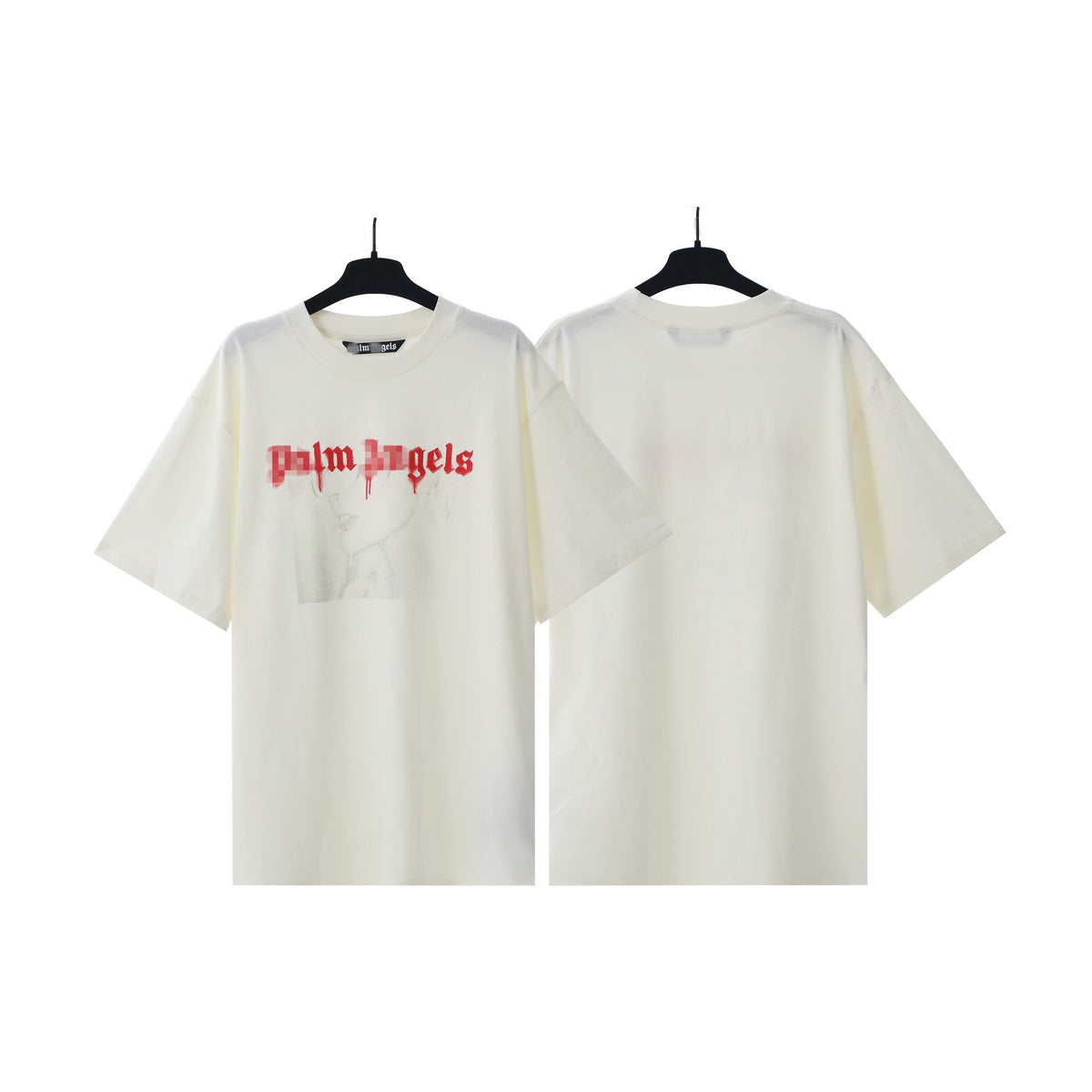 Palm Angels T-shirt Comic Stream Lacquer Alphabet Short Sleeve T-shirt