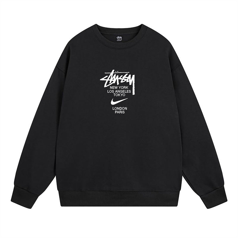 Stussy Sweatshirts Autumn/Winter Fleece Couple Sweatshirts