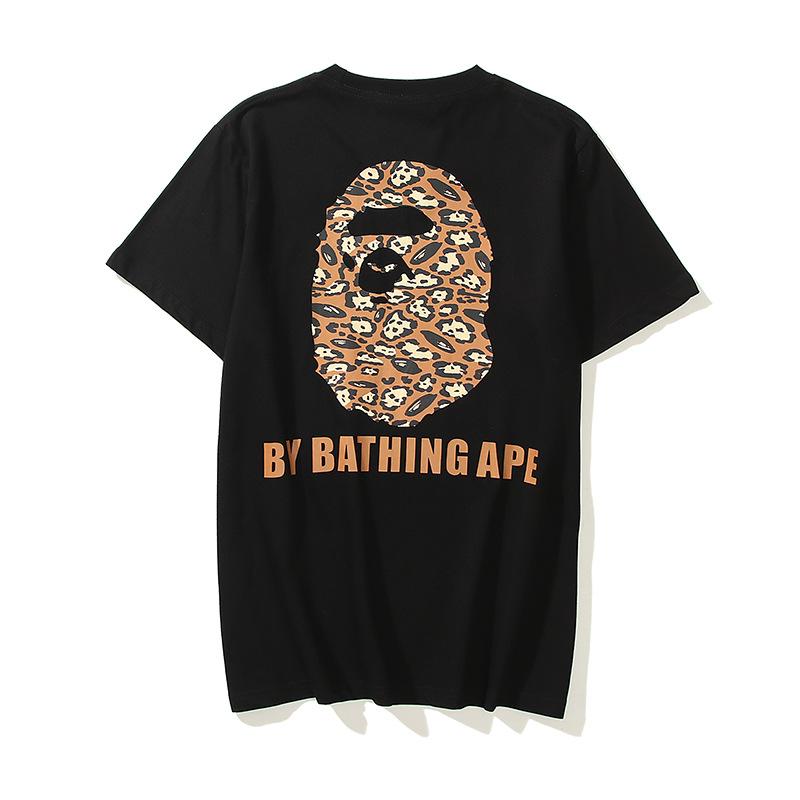 Bathing Ape T-Shirt Cartoon Round Neck Summer Printing Plus Size Short-Sleeved Casual T-shirt