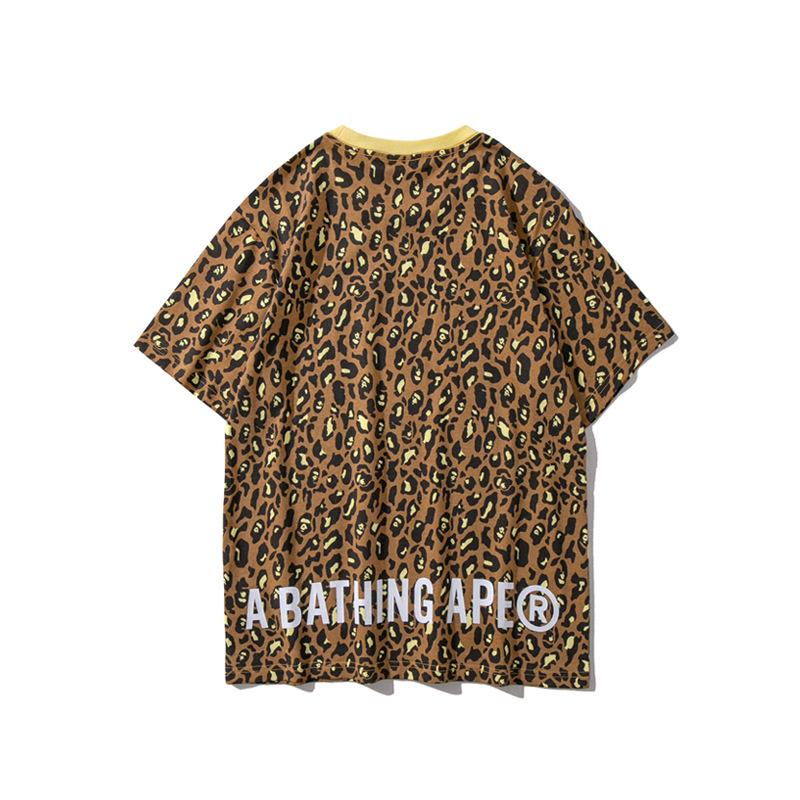 Bathing Ape T-Shirt Spring/Summer Camouflage Leopard Print Short Sleeve T-shirt