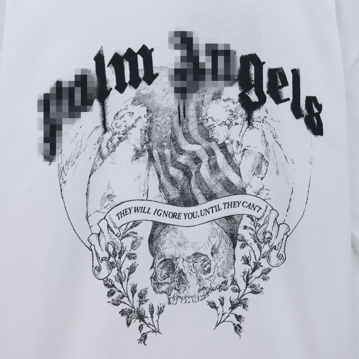 Palm Angels T-shirt Smoke Skull Angel Print Short Sleeve T-shirt
