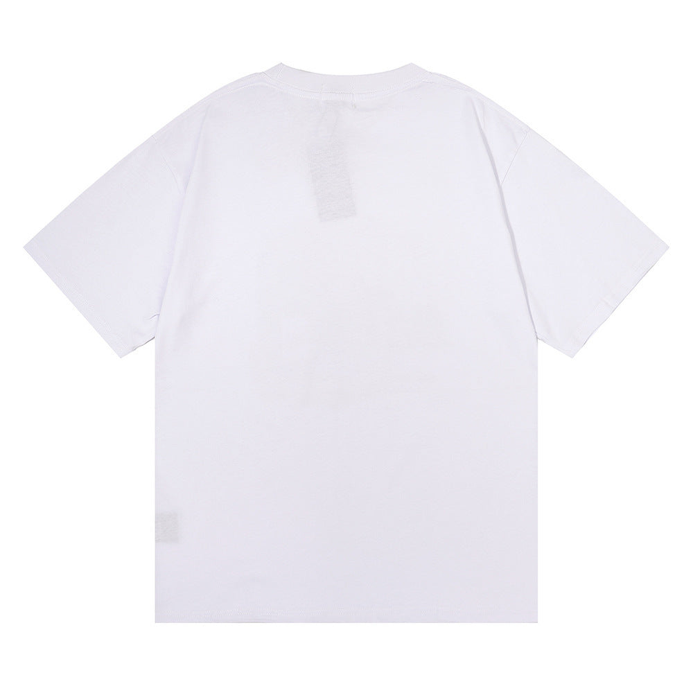 Rhude T-shirt Art Abstract Design Printed Short Sleeve T-shirt
