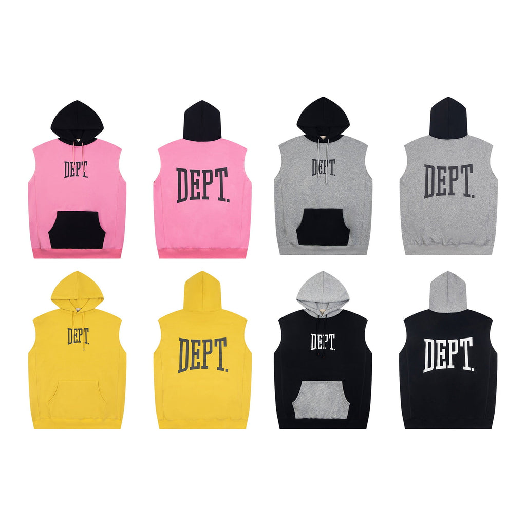 Gallery Dept Hoodie Letter Sleeveless Hooded Sweater
