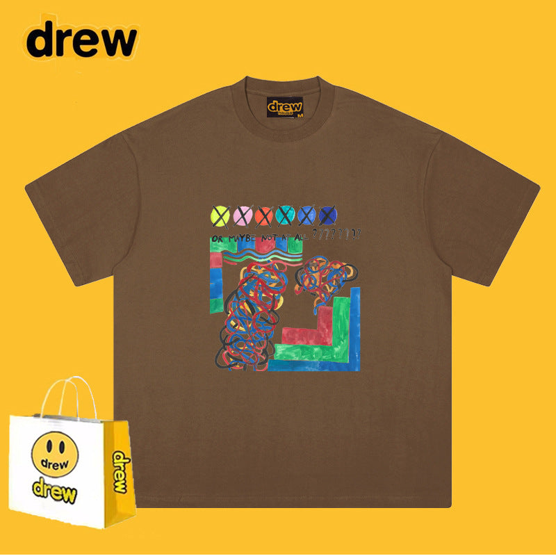 Drew T-shirts Graffiti Printing T-shirt