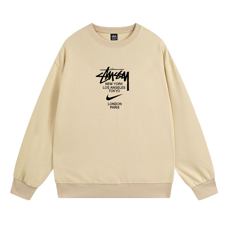 Stussy Sweatshirts Autumn/Winter Fleece Couple Sweatshirts