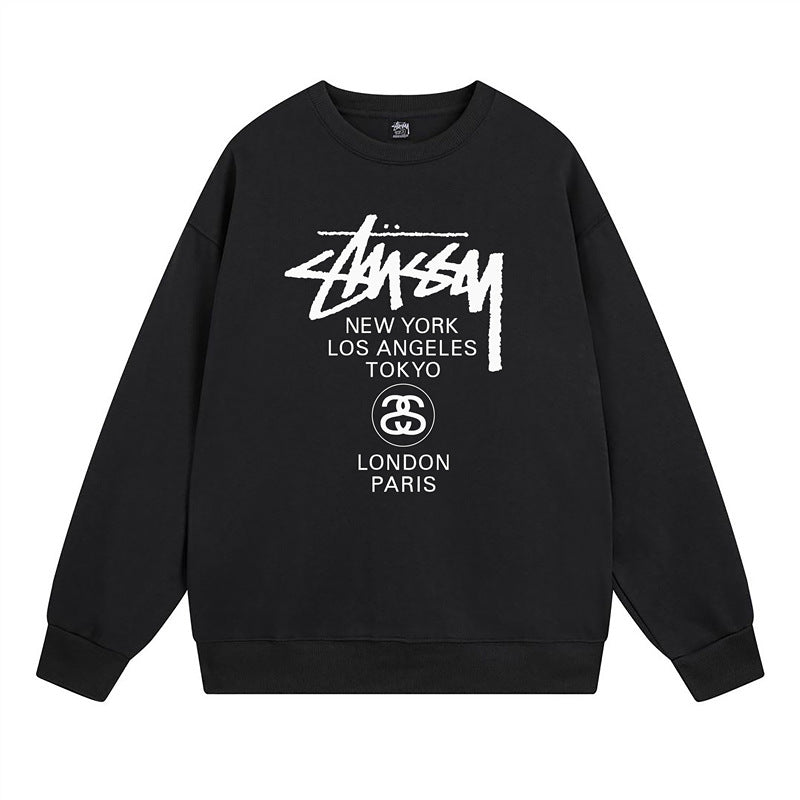 Stussy Sweatshirts Autumn/Winter Fleece Couple Sweatshirts