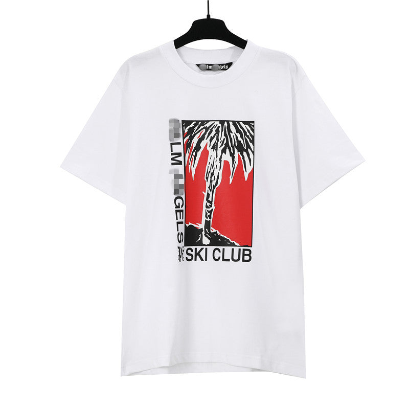 Palm Angels T-shirt Angel Alphabet Slogan Short Palm Sleeve T-shirt