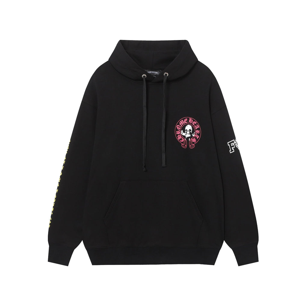 Chrome Heart Hoodie Crowe CH Red Skull Horseshoe Cross Sweater