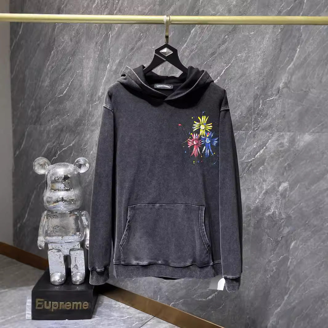 Chrome Heart Hoodie Autumn/Winter Colored Cross Hooded Pullover Sweater