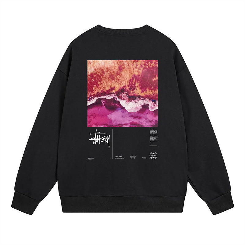 Stussy Sweatshirts Autumn/Winter Fleece Couple Sweatshirts