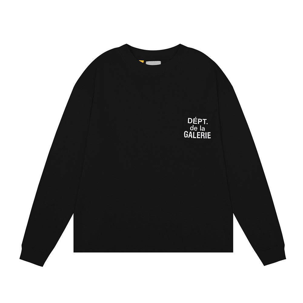 Gallery Dept Long Sleeve Shirt Alphabet Slogan Pocket Long Sleeve T-Shirt Bottom Shirt