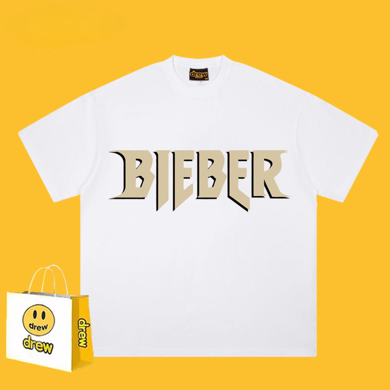 Drew T-shirts Loose Heavy Bieber