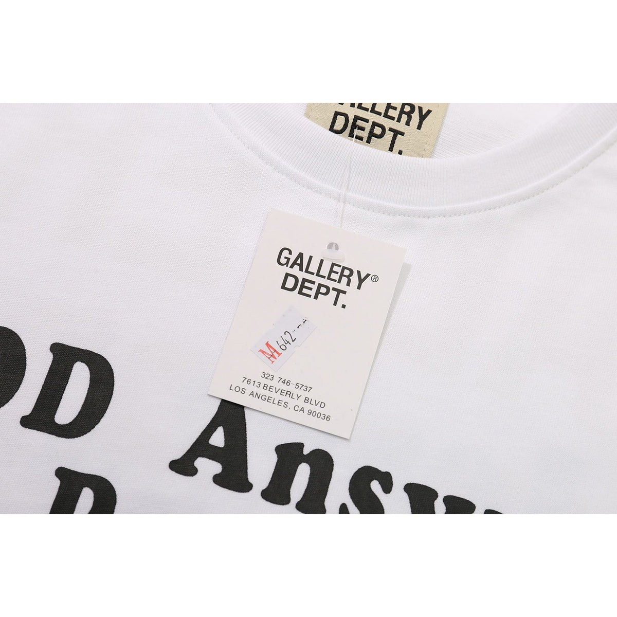 Gallery Dept T-Shirt Bronzing Letter Slogan Printed Short Sleeve T-Shirt
