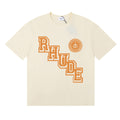 Rhude T-shirts Collegiate Cotton Casual Short Sleeve Men and Women