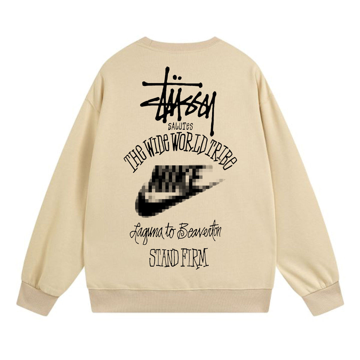 Stussy The Wide World Tribe Sweatshirts Teen Long Sleeve Sweatshirts